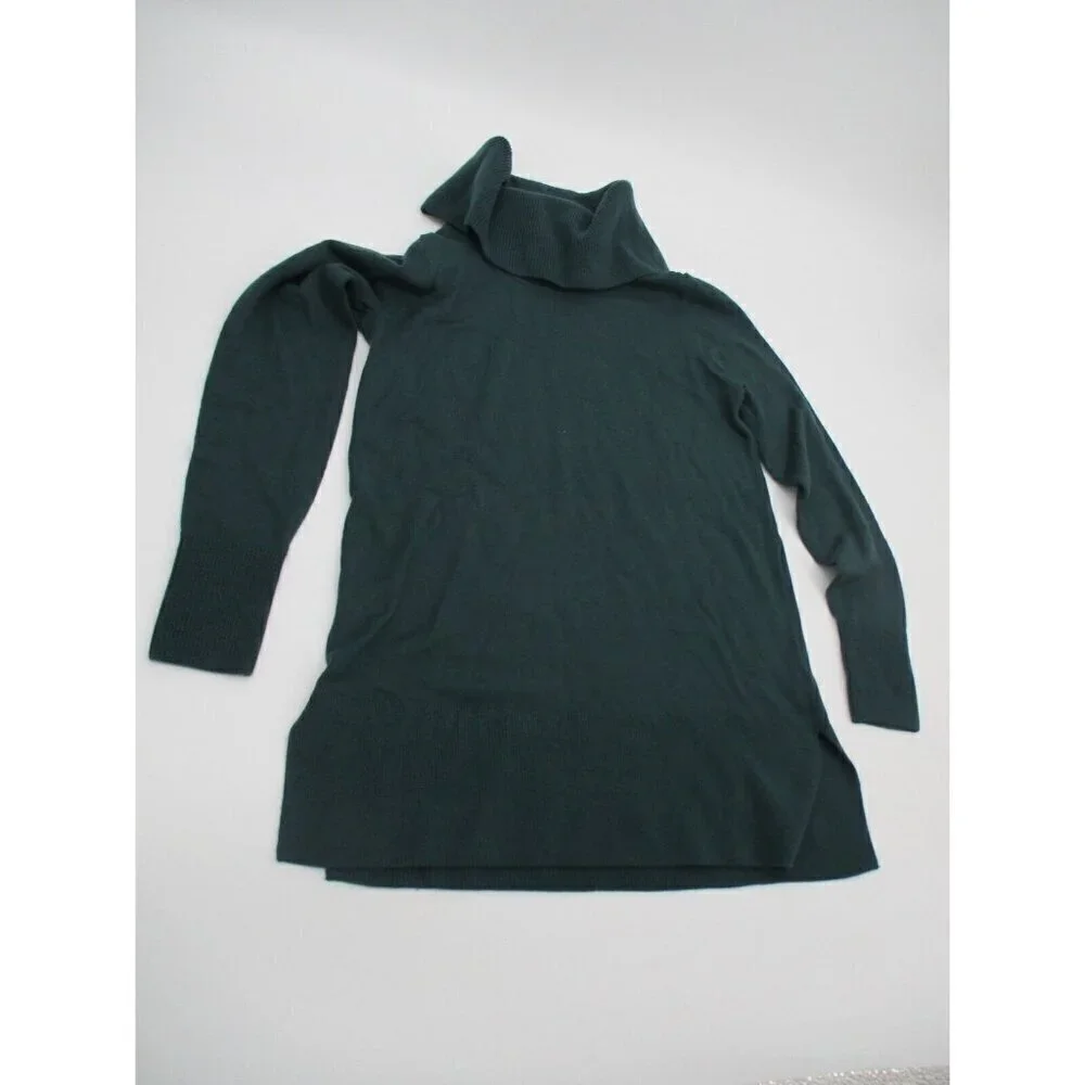 LOFT Womens Sweater XS Green Long Sleeves Turtleneck Casual Knit Preppy New